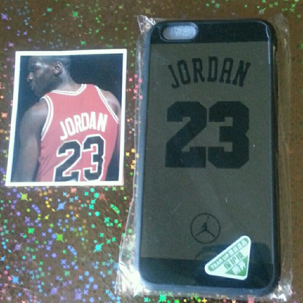 Mirrored Jordan case w/ sticker